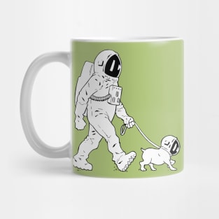 Walking the Dog Astronaut Mug